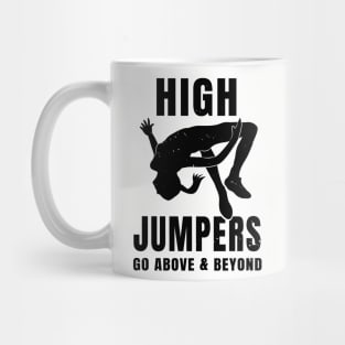 Womens High Jump Above Pun Girl Athlete Gift Mug
